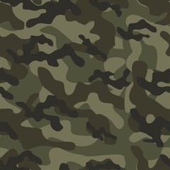 Fototapeta premium military camouflage vector seamless print