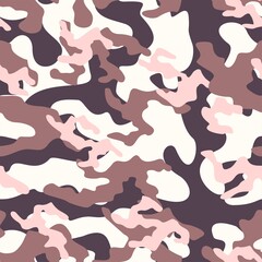 pink military camouflage vector seamless print