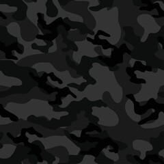 military camouflage vector seamless pattern dark