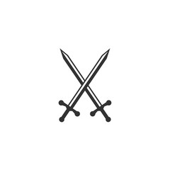 knight's swords. vector flat illustration
