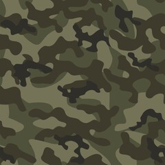 Fototapeta premium green military camouflage vector seamless pattern