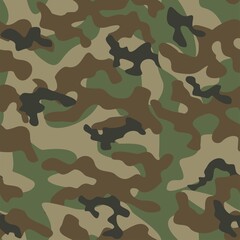 Fototapeta premium green military camouflage vector seamless 