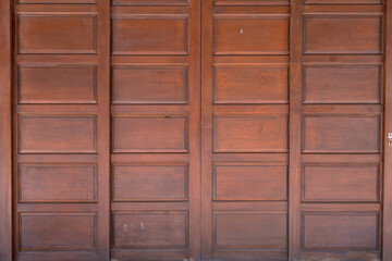 wooden door of traditional house in ancient village of Anhui,China.
