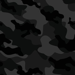 dark army camouflage vector seamless pattern