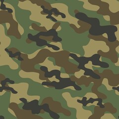 Fototapeta premium military camouflage vector seamless pattern green