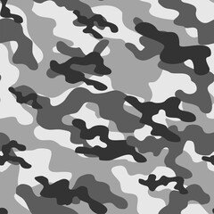 grey military camouflage vector seamless print
