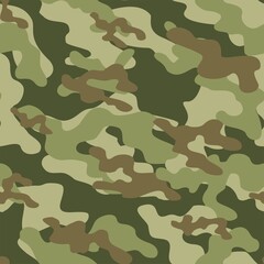 green military camouflage vector seamless pattern