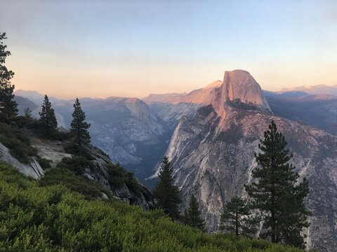 Half Dome at sunset, Yosemite National Park, California, USA - Powered by Adobe