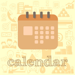 calendar vector flat illustration, calendar business vector illustration