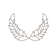 Vegetable wreaths. Leaves