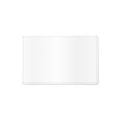 Single blank fabric cloth label, realistic mockup vector illustration isolated.