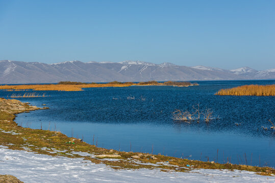 Lake Sevan in the winter time