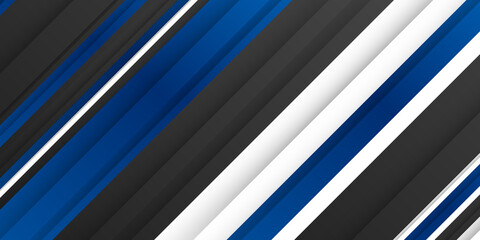 Obraz premium Template corporate concept blue black grey and white contrast background for modern business corporate presentation. Blue black abstract background with overlap shiny layers 