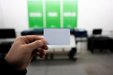 Business Card hand Mockup