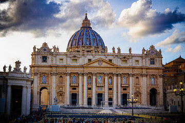 Sant Peter's Basilica is a Catholic cathedral, a large building of the Vatican, the historical Christian church in the world.