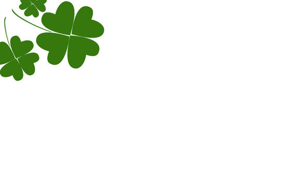 Clover leaves on a light background. St. Patrick's Day.