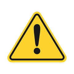 Triangle caution yellow sign icon vector illustration
