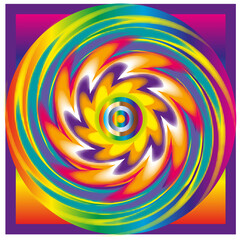 art object .the rainbow circle . flower collection