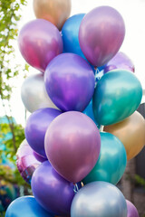 Colorful balloons mermaid party
