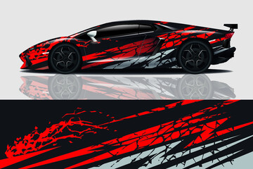 Car wrap graphic racing abstract background for wrap and vinyl sticker