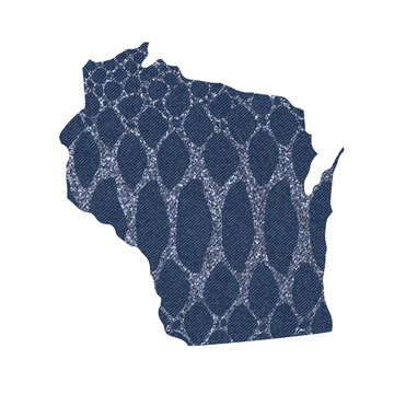 recommend clip art: Political divisions of the US. Patriotic denim clip art with snake glitter print. State Wisconsin