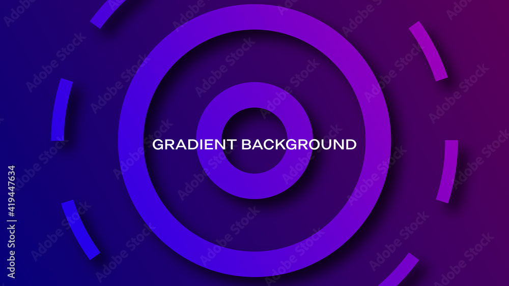 Poster abstract pink blue gradient abstract round shape texture background template .