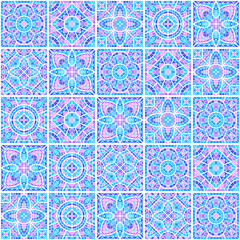 Ancient mosaic ceramic tile pattern.