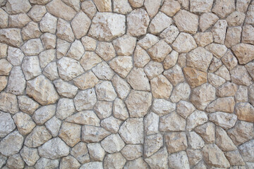Pattern and Background of Rock Brick Wall