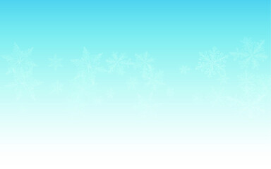 Fototapeta na wymiar Silver Snow Vector Blue Background. Fantasy Snowflake Backdrop. Gray Holiday Pattern. magic Snowfall Banner.