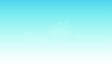 Gray Snowflake Vector Blue Background. Holiday Snowfall Holiday. Silver Abstract Wallpaper. New Snow Banner.