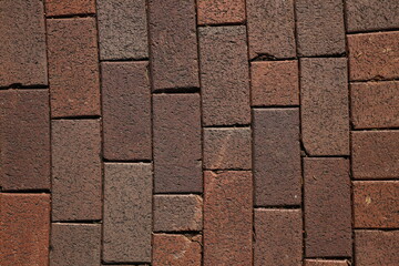 Damaged Outdoor Red Tiles Background 
