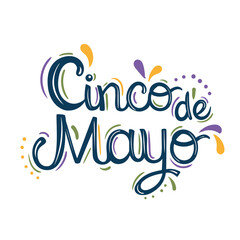 5th may celebration lettering card
