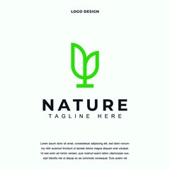 Creative health nature leaf tree icon logo design vector illustration. naturel product symbol logo design color editable