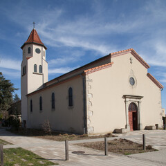 L'église rénovée du village de Saint-Romain de Lerps en Ardèche