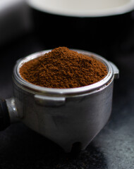Grinded coffee for espresso