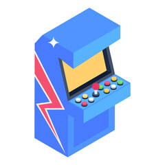 
Pxp game in isometric style icon 

