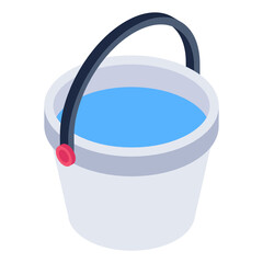  Editable isometric design of water bucket    © SmashingStocks