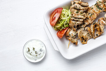 Homemade Chicken Skewers with Herbs and Spices