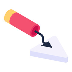 
Cheese slice vector in modern isometric style 

