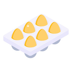 
Isometric vector design of eggs tray

