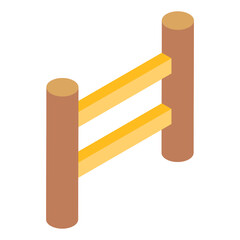 
Security fences in modern isometric style 


