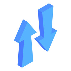 
An icon of arrows in isometric style 

