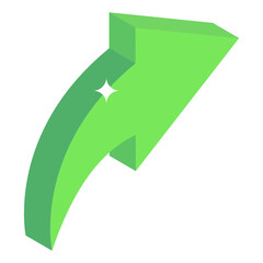 
An icon of arrows in isometric style 

