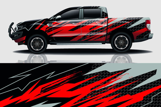 Car wrap graphic racing abstract background for wrap and vinyl sticker