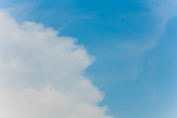 Cloudy Blue sky with cloud background.