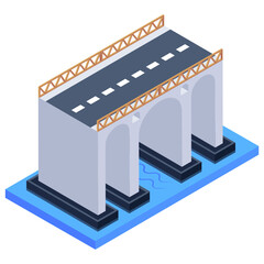 

An island confederation bridge isometric icon


