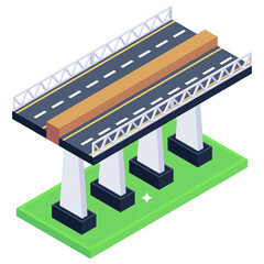 

An island confederation bridge isometric icon



