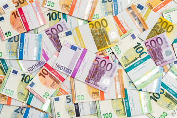 Bündel Euro Geldscheine