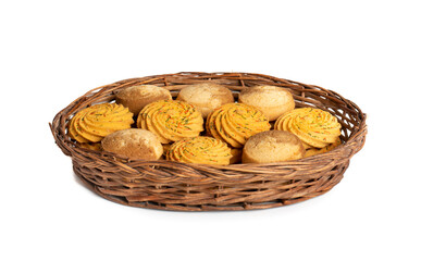 Healthy Homemade Sweet Cookies or Biscuits Also Know as Nan Khatai