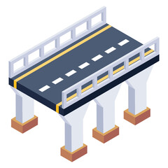 

An island confederation bridge isometric icon


